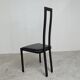 Set of 6 italian post modern dining chairs, 1980s