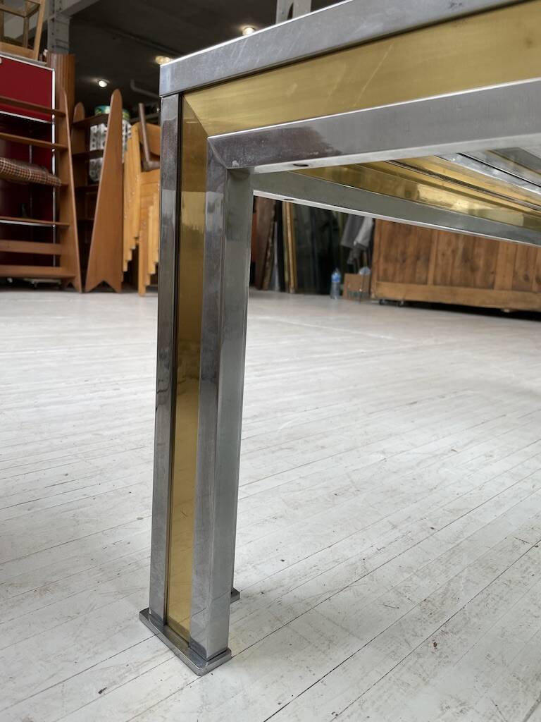 Romeo Rega chrome brass coffee table