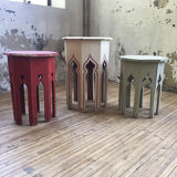 Moroccan stools, set of 3