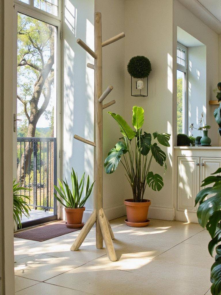 Bohemian coat rack / wooden coat rack