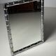 Large faux bamboo mirror chrome