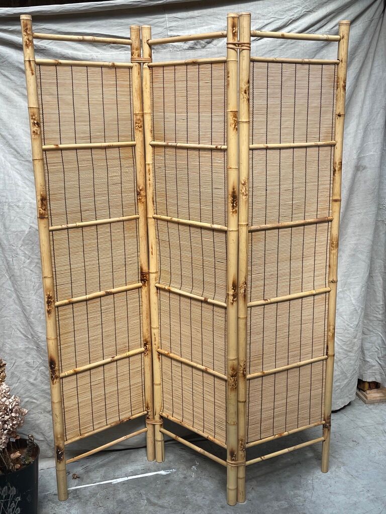 Screen bamboo rattan 1970