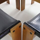 Set of four Italian design dining chairs by Afra & Tobia Scarpa for Molteni