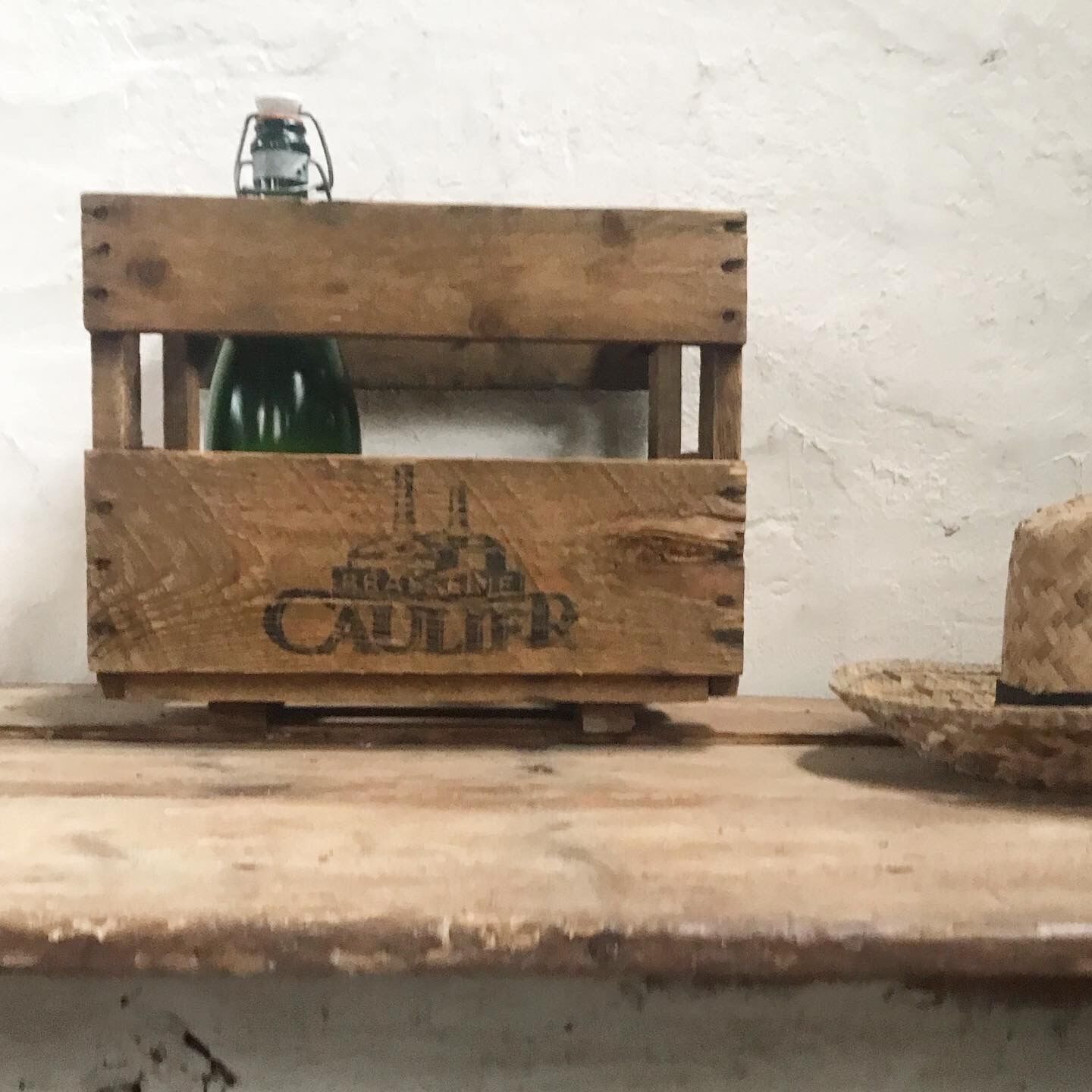 Antique bottle rack