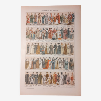 Lithograph on religious costumes from 1922