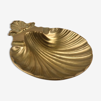 Vide poche en forme de coquille métal bronze