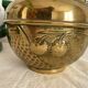 Brass cache pot Villedieu with chestnut decoration