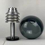 Space age aluminum mushroom dome lamp by Hans Agne Jakobsson for Markaryd, Sweden 1960s