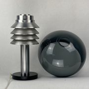 Space age aluminum mushroom dome lamp by Hans Agne Jakobsson for Markaryd, Sweden 1960s