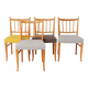 Set of 4 Vintage Beech Dining Chairs, 1950s Mid Century Modern, Germany