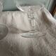 2 antique champagne glasses, engraved Empire frieze - Period 1900