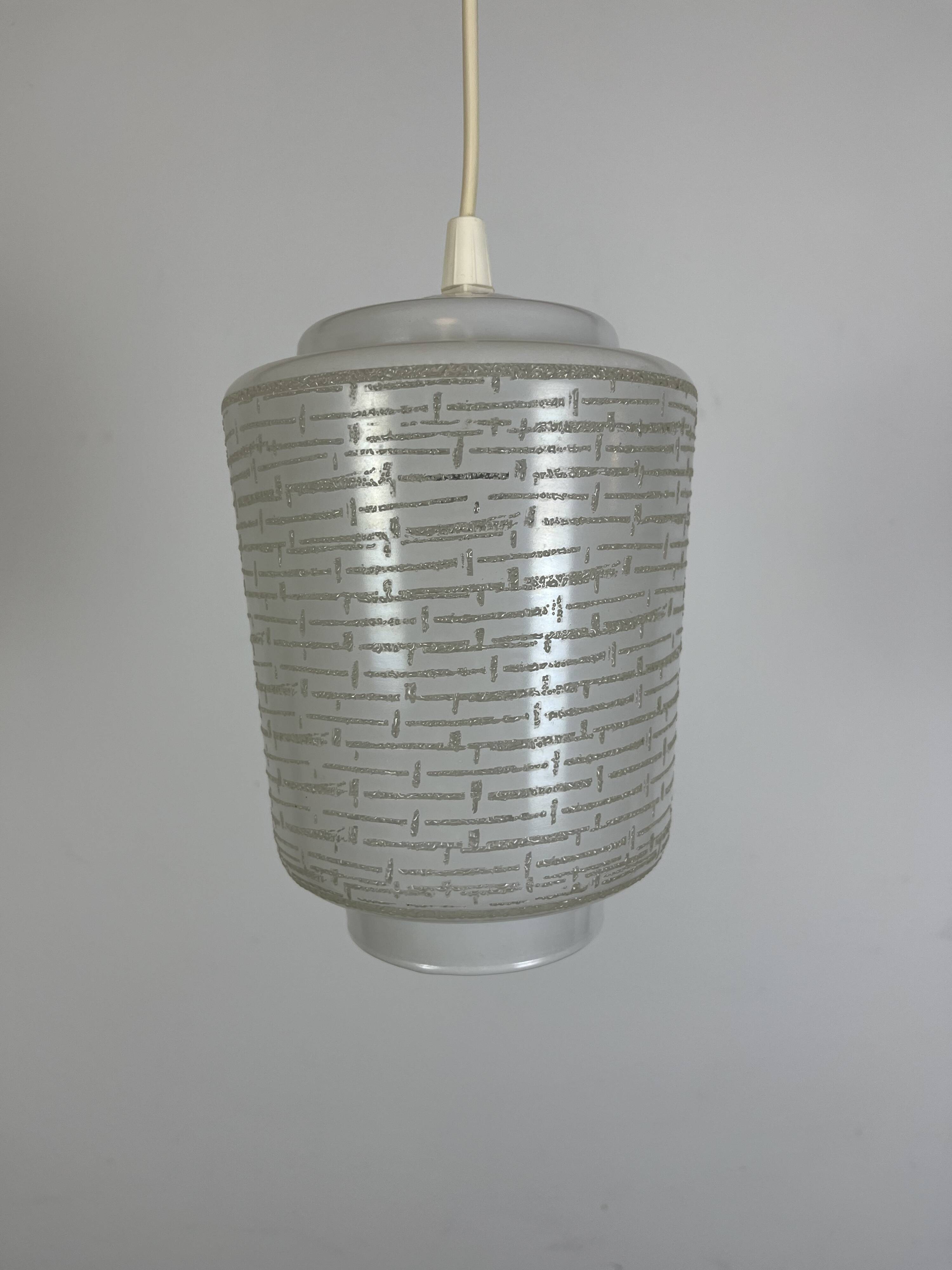 Vintage 60s opaline pendant light