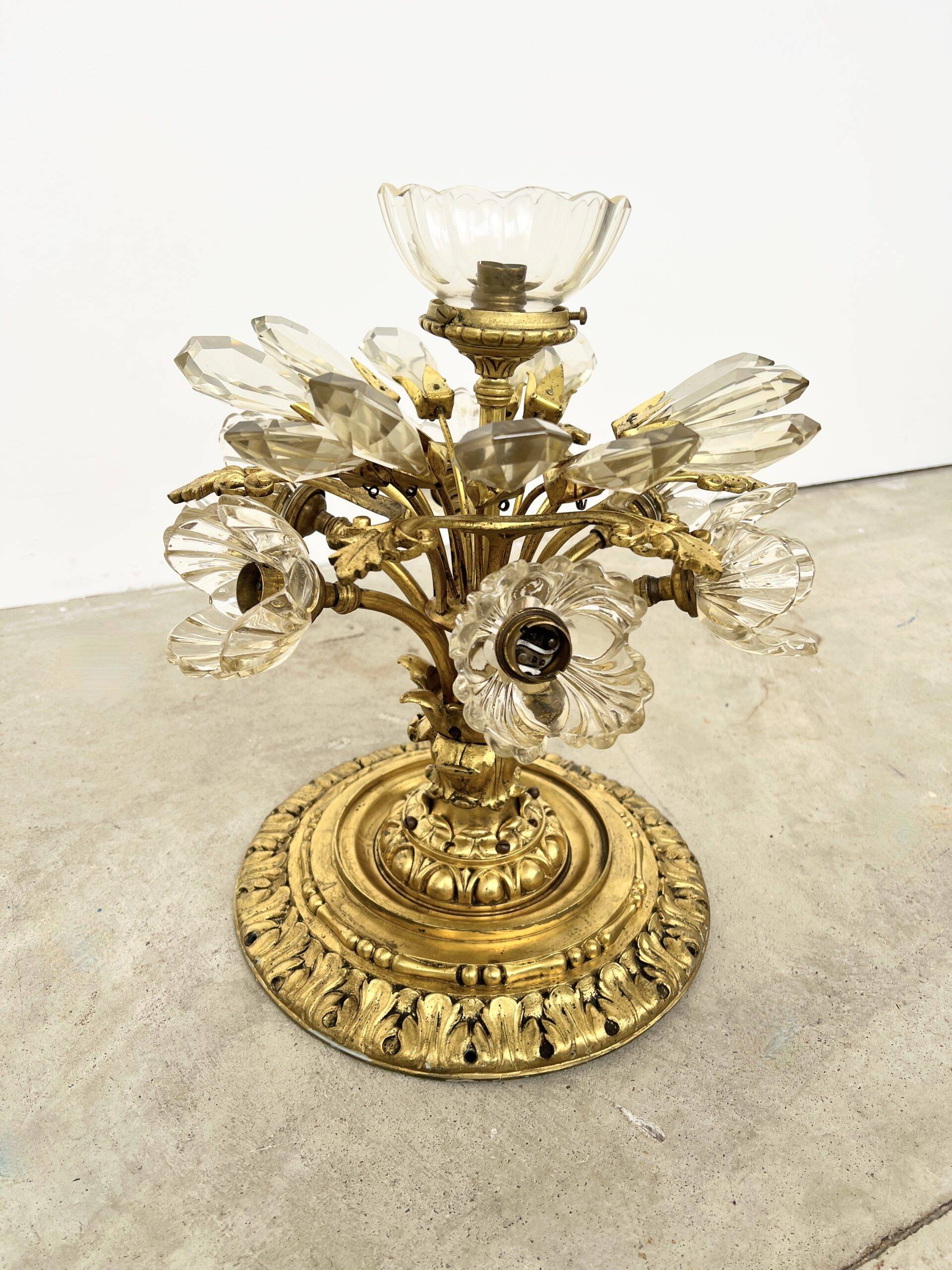 "Hot Air Balloon" Ceiling Light – Gilded Bronze & Crystal (7 Lights)