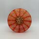 Vase verre moucheté orange et brun, style Clichy
