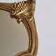 Antique gilded mirror in Louis XVI style with shell decoration 42 x 21 cm