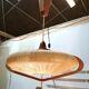 Sisal Ufo pendant lamp and vintage teak by Temde Leuchten
