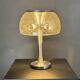 Midcentury space age large glass mushroom table lamprey Temde, 1960s