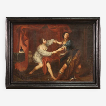 Italian painting from 18th century, Joseph and and Potiphar's Wife