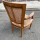 Solid wood and velvet armchair in Louis XVI style