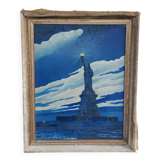 Oil painting of the Statue of Liberty, 1943