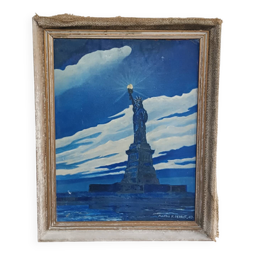 Oil painting of the Statue of Liberty, 1943