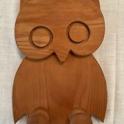 Porte manteau vintage hibou en bois