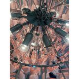 Contemporary White and Pink “Selle” Murano Glass Petali Chandelier