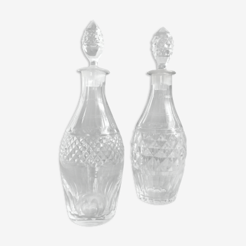 Carafes en cristal taillées