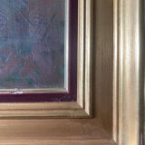 Table HST "Bouquet of flowers" ec. impressionist signed Lorenté + frame