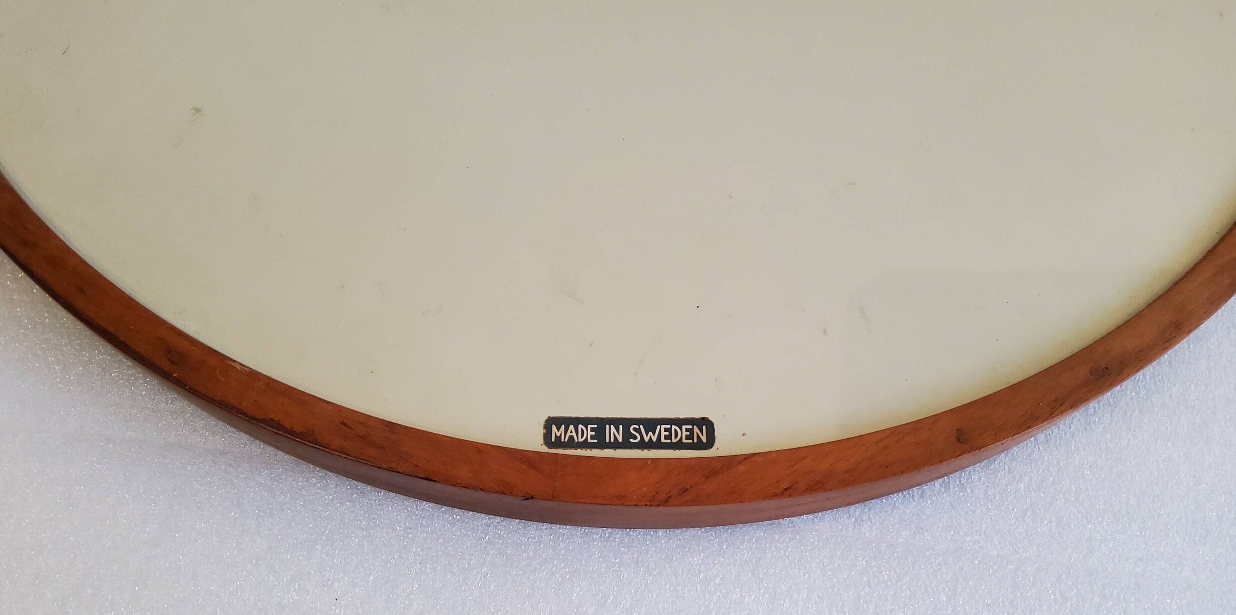 Scandinavian wall mirror in teak - luxury