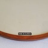 Scandinavian wall mirror in teak - luxury