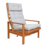 Fauteuil en chêne danois du milieu du siècle par Leif Alring pour Madsen & Schubell, années 1960.