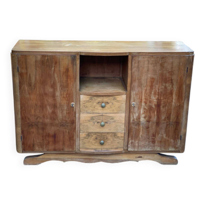 Buffet art déco Louise en Bois de noyer 1950 140cm