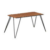 Table basse en osier des années 1950 des Pays-Bas