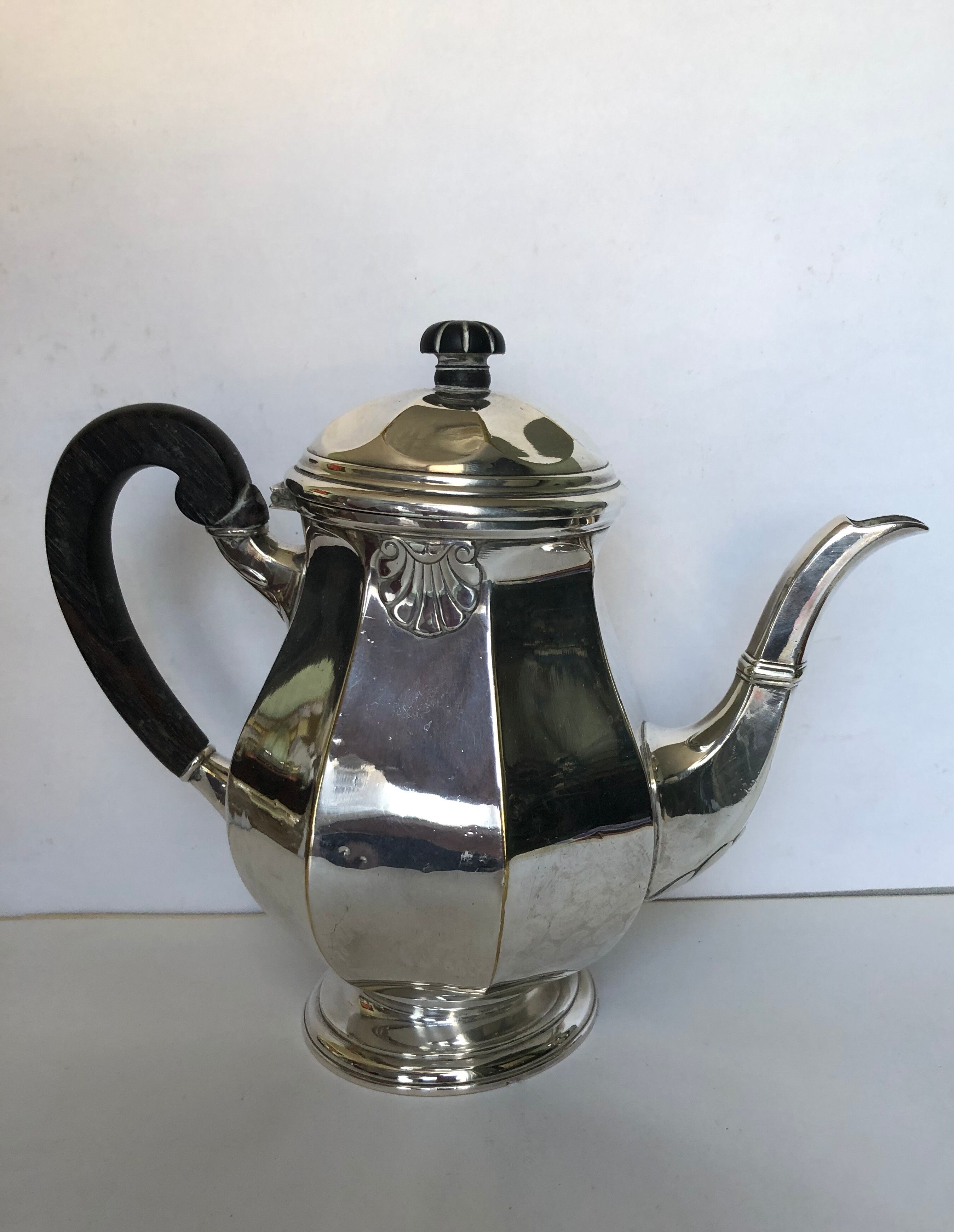 Tea service party and silver metal coffee