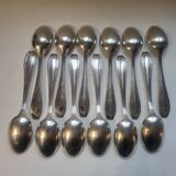 12 manufrance white metal table spoons