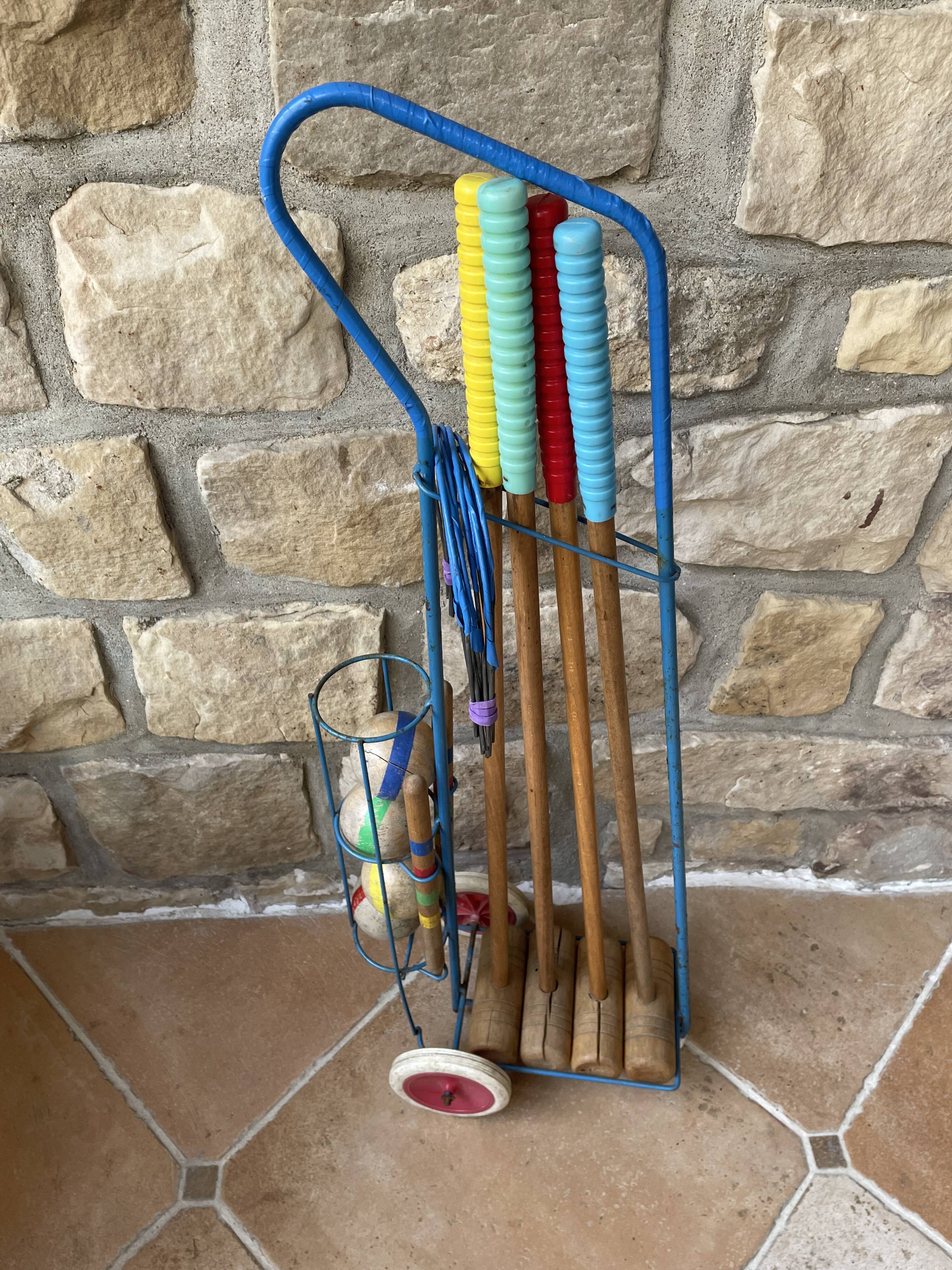 Complete and vintage croquet game