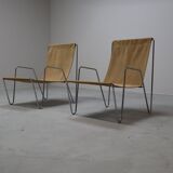 Early set of Bachelor armchairs by Verner Panton for Fritz Hansen, 1955