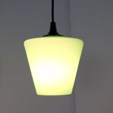 Lampe suspendue en verre vert