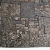 Brutalist Coffee Table Handmade and signed by Pia Manu, 1960s