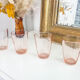Lot of 4 vintage pink glasses vintage pink glass