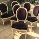 Set of 6 Louis XVI style chairs in patinated wood