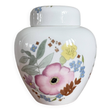 Wedgwood "Meadow Sweet" Ginger Jar, Decorative Storage Pot, Bone China with Pink and Blue Flowers