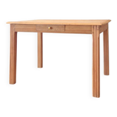 Art Deco sanded raw wood table