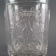 Faceted cup glass circa 1850, Napoleon III emperor, the empire is peace