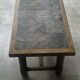 Table basse en chêne et ardoise – années 60-70