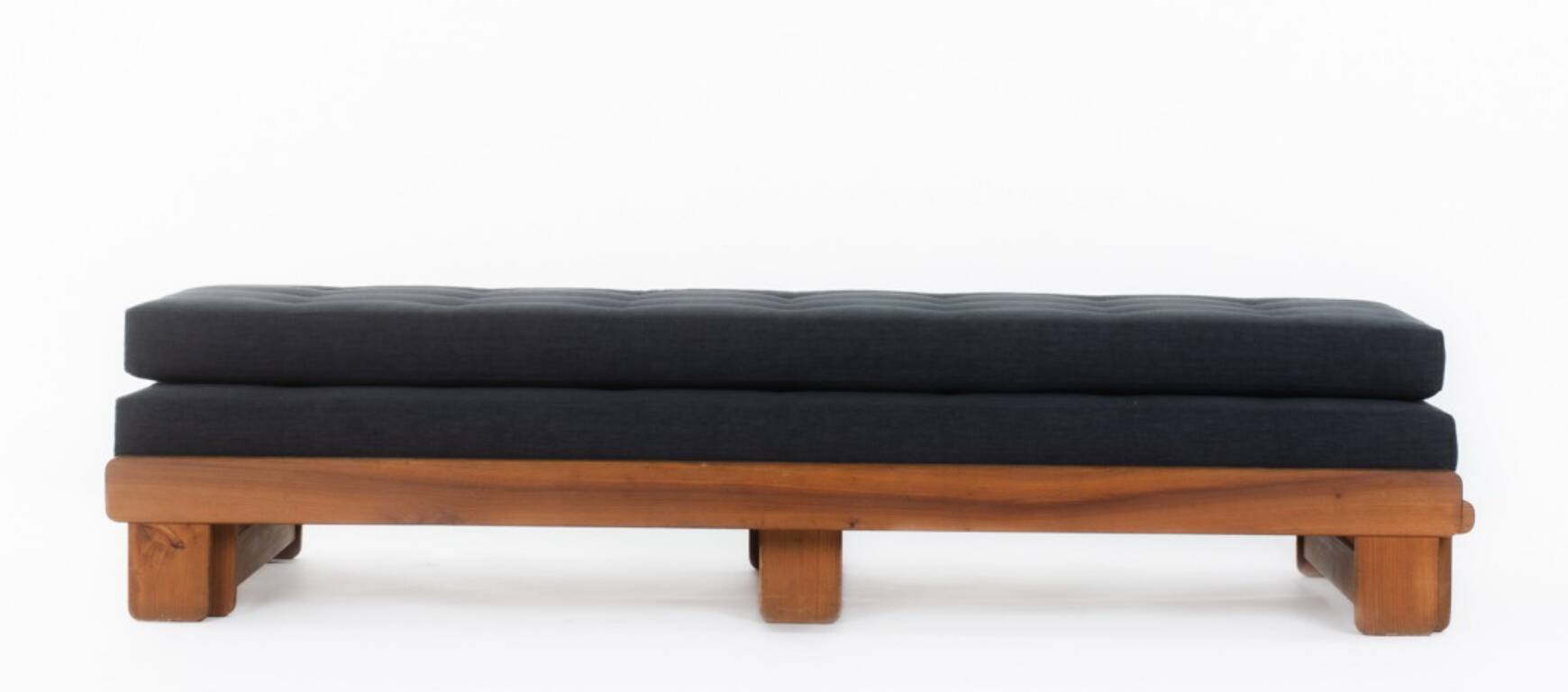 Vintage oak convertible bench by Alain Gaubert