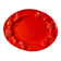 Large vintage oval ceramic platter XL from the 1980s - red glaze - fruit relief - Mid-Century design - Italy