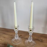 Lot of crystal candle holders