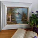 Tableau paysage signé M. Hail